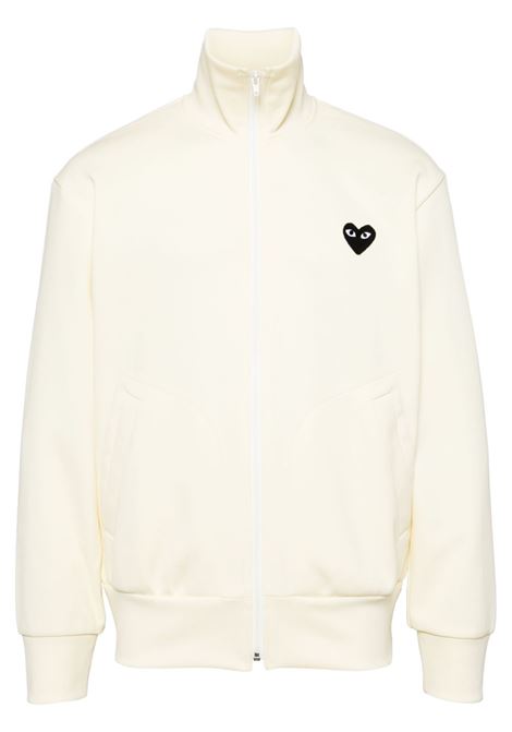 zipped sweatshirt unisex ivory COMME DES GARÇONS PLAY | AX-T256-0513